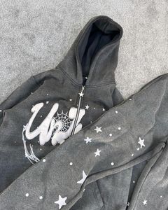 Chándales de secado rápido para invierno, chándal de 100% algodón transpirable, con cremallera estampada, lavado ácido, ecológico, novedad - Product Image 5