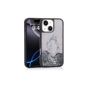 Coque en silicone Quicksand Netzy Luxury pour iPhone 15, TPU souple avec placage électrolytique, protection antichoc transparente argentée - Product Image 2