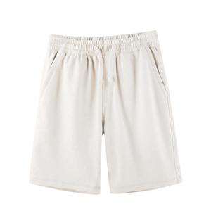 กางเกงขาสั้นผ้าสเวตเตอร์ผ้าคอตตอนเทอร์รี่สำหรับผู้ชายดีไซน์แบบกำหนดเองไซส์ใหญ่ลายดอกไม้แบบผ้าทอแบบไม่ทอย้อมสีธรรมดา - Product Image 3