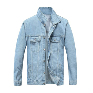 Vêtements décontractés Veste d'hiver à col montant Prix de gros Meilleur design Veste en jean pour hommes - Product Image 1