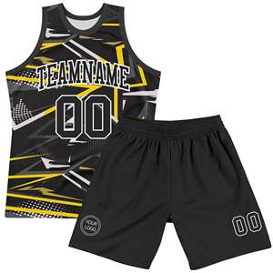 Conjunto de Uniforme de Baloncesto de Diseño Personalizado, Sublimado, para Hombre, de Secado Rápido, Transpirable, Duradero, Jersey y Pantalones Cortos, Color y Logotipo Personalizables - Product Image 1