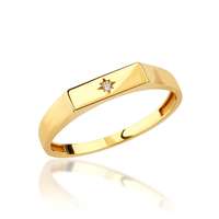 925 Sterling Zilver 14K Goud Vermeil Rhodium Gecoate Rechthoekige Signet Ring CZ Top Valentijnsdag Cadeau Noordster Sieraden Voor Haar