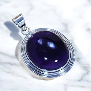 925 Sterling Silver Fine <b>Pendants</b> <b>Amethyst</b> Gemstone Wholesale Price Jewelry - Product Image 2