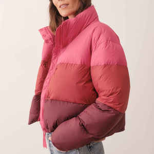 High Quality Wholesale Women's Clothing Short <b>Cropped</b> Zip up Bomber Puffer Winter Ladies <b>Jackets</b> Coats for Women - Product Image 2