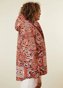 Nouvelle arrivée, veste blouson à capuche à imprimé géométrique, coupe-vent léger pour femmes, vêtements d'automne, fermeture éclair à manches longues - Product Image 2