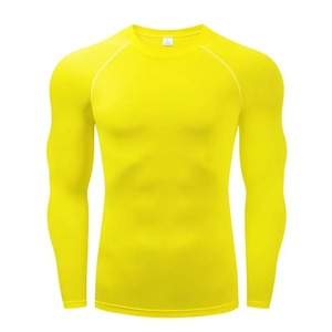 Vêtement de sport pour homme à manches longues, compression, rash guard personnalisé en gros, pour la salle de sport, le surf, l'entraînement, 100% polyester, séchage rapide, fabrication - Product Image 1