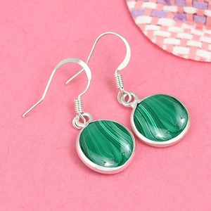 Malachite pierres précieuses meilleur Design boucles d'oreilles 925 boucles d'oreilles en argent Sterling massif pour femmes et filles boucles d'oreilles pendantes bijoux en argent - Product Image 2