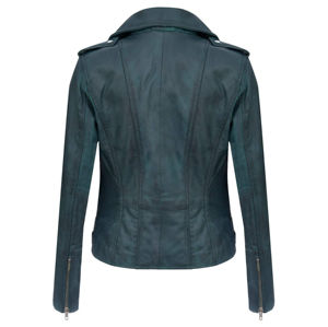 Veste en cuir pour femmes OEM, veste en cuir véritable sur mesure, vêtements d'extérieur d'hiver pour femmes, veste en cuir tendance, fabricant pakistanais - Product Image 4
