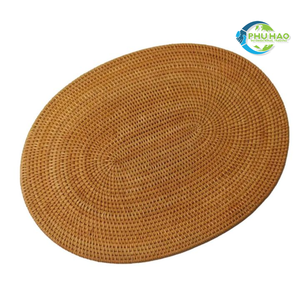 Tendance du moment : assiettes de présentation en rotin tissé, sets de table, accessoires de table tissés à la main, sets de table ronds en rotin tissés à la main - Product Image 2