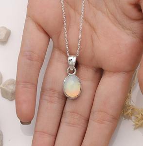 925 solide pierre cadeau de mariage pendentif bijoux 925 en argent Sterling fait à la main pierres précieuses opale Spinner meilleure qualité pendentif bijoux - Product Image 3