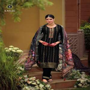 <b>Indian</b> Export Quality Pure Viscous Silk Kurti With Pant and Dupatta With Weaving Pattern Hand Accessory Work Woman Fashion - Product Image 1