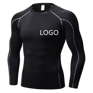 Ropa para correr de manga larga Rash Guard de alta calidad para hombres con tela de secado rápido y ajuste Atlético cómodo para deportes al aire libre - Product Image 2