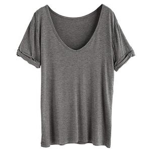 Camiseta de gran tamaño con estampado elegante bajo demanda para verano, camiseta negra personalizada, Top corto de algodón 100%, camiseta con hombros caídos para mujer - Product Image 4