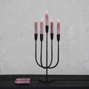Elegant Modern Gold Silver Crystal Adorned Metal Candelabra Centerpiece for Christmas Dinner Engagement Parties Home Decoration - Product Image 4