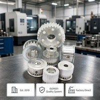 Poulie de distribution en aluminium 34T usinée CNC OEM ODM GT2 GT3 GT5 pour imprimante 3D et machines industrielles