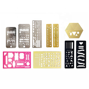 Thân Thiện Với Môi Hình Dạng Tùy Chỉnh Bảng Chữ Cái Thép Không Gỉ Cai Trị Kim Loại Sơn Vẽ Stencil Cho Trẻ Em - Product Image 2