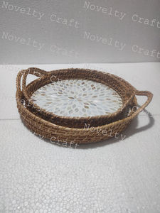 La mejor colección, tamaño personalizable, organizador para el hogar, Bandejas para servir, mimbre, madre, perla, fruta, Vela decorativa, acrílico, madera de bambú - Product Image 4