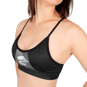 Meilleures ventes en gros Fitness soutien-gorge de sport Sexy Simple pour femmes Logo avant soutien moyen Yoga respirant solide Spandex/Nylon - Product Image 5