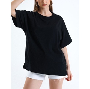 Usine Offre Spéciale Classique D'été Casual Femmes À Manches Courtes 100% Pure T-shirt Écologique Respirant Direct Usine Fabrication BD - Product Image 3