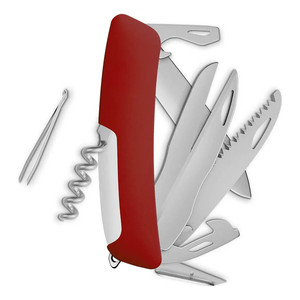 Coltello tascabile Swiza Allmatt Standard D09 R - 14 funzioni con forbici e sega, rosso scuro - Product Image 2