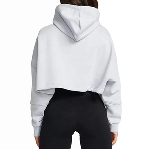Sudadera con Capucha Lisa para Mujer, de Algodón y Felpa, Estilo Casual, Holgada, para Invierno, con Logotipo Personalizado, Proveedor OEM - Product Image 2