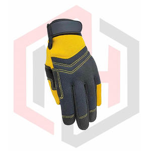 Gants de mécanicien en coton robuste avec paume enduite de PU et supérieure pour la construction industrielle de soudage et la sécurité de l'assemblage - Product Image 4