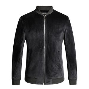 Blousons bombardiers en velours à la mode OEM pour hommes vente en gros vestes en velours personnalisées vêtements de rue veste en velours pelucheux soyeux - Product Image 3