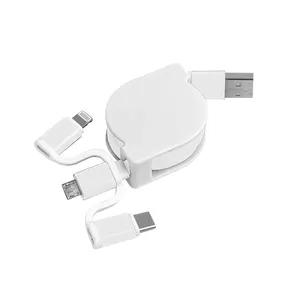 Gadget USB Promozionale 3-in-1 Personalizzato con Cavo Retrattile - Product Image 2