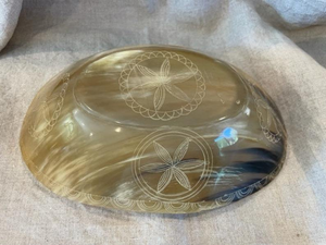 Bol en corne de buffle naturelle artisanal, élégant, poli, plateau à dessert, plateau à fruits secs, vaisselle artisanale, portable, fait à la main - Product Image 3