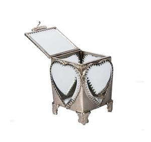 Nouvelle arrivée Boîte à bijoux décorative en laiton et en verre Conception personnalisée Boîte à bijoux en verre et en laiton antique Exportateur en gros - Product Image 1