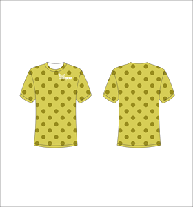 T-shirt à manches courtes pour homme à pois, col rond, coupe classique, décontracté, respirant, tricoté, 100 % polyester, imprimé numérique, logo sur le devant - Product Image 1