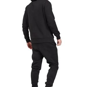 Vente chaude nouvelle mode poids lourd 100% coton polaire plaine hommes personnalisé Gym Jogger deux pièces Style décontracté survêtement - Product Image 4
