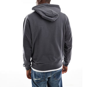 Sudaderas con capucha de algodón 100% con logotipo serigrafiado personalizado de gran tamaño al por mayor para hombre, ropa informal de verano de alta calidad, sudaderas con capucha cómodas para hombre - Product Image 3