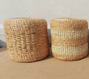 Cojín de jacinto de agua tejido a mano para un soporte cómodo al sentarse, elaborado con fibras naturales duraderas por artesanos en Vietnam. - Product Image 4