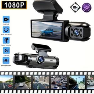 Melia 3-Inch FHD 1080P Car DVR <span class=keywords><strong>Camera</strong></span> 2 Lens Rotating Dashcam Video Recorder Visão Noturna Auto Traço Cam Black Box