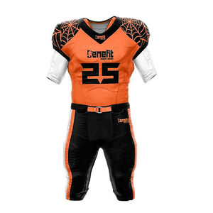 Ensemble d'uniformes de sport à manches courtes pour hommes, haut de maillot de football américain respirant, options de taille plus - Product Image 5