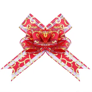 Pull Bow Present Basket Pull Bows String Wrapping Decorative Butterfly Pull Bows for Christmas Birthday Wedding Party