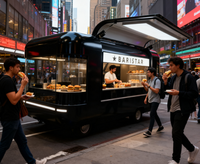 Remorque alimentaire mobile de haute qualité, mini, petite, pour la vente de glaces, de pizzas, de desserts, de nourriture, en Chine