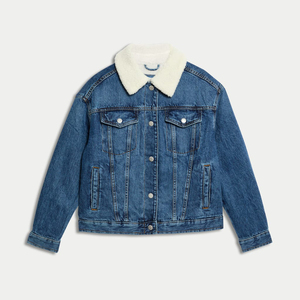 Latest Design Women's Denim Jackets Wholesale <b>Zipper</b> Closure Hooded Collar Eco-Friendly Breathable Windproof Autumn Winter - Product Image 6