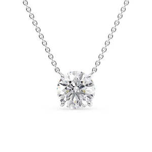 Colgante Solitario de Plata de Ley 925 con Moissanita para Mujer, Estilo Vintage, para Aniversario, Colgantes de Oro/Plata/Rosa - Product Image 2