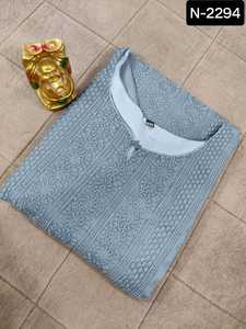 El último diseñador exclusivo, peso ligero, colorido, indio, Faux Georgette, diseño moderno, totalmente cosido, listo, manga larga para mujer - Product Image 3