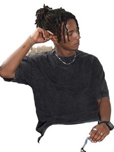 T-shirt ample vintage en coton lourd, écologique, respirant, délavé à l'acide, pour homme, streetwear personnalisé - Product Image 6