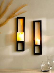 Premium Decorative Metal Wall Hanging <b>Candle</b> Holder For Living Room Bedroom Hallway And Entryway Walls - Product Image 4