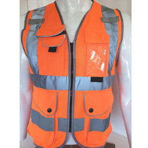 Chalecos de Seguridad Reflectantes de Alta Visibilidad para Hombre con Bolsillos, Construcción de Tela de Malla, Chaleco de Seguridad Vial - Product Image 2