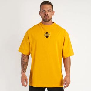 Venta al por mayor 100% algodón pesado 230G camisetas de verano de manga corta de gran tamaño para hombres Unisex para Streetwear estampado único - Product Image 2