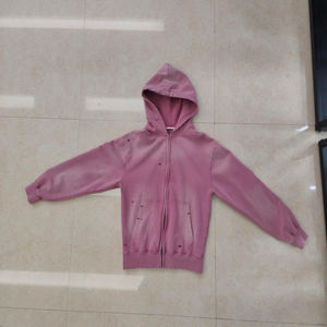 เสื้อครอปแบบมีฮู้ดสำหรับผู้ชายเสื้อสเวตเตอร์สองชั้นแบบมีซิปขนาดใหญ่พิเศษพิมพ์โลโก้ใหม่ออนไลน์ - Product Image 4