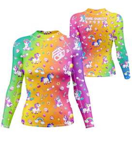 T-shirt sublimé de haute qualité personnalisé pour femmes, manches longues, rashguard, 100% polyester, vêtements de sport, rashguard de lutte - Product Image 1