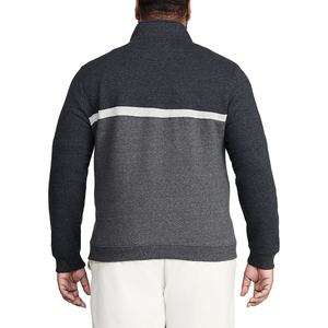 Custom Men's Lightweight Breathable Polyester/Cotton Turtleneck Half Zip Sweatshirt Plus Size <b>Drop</b> Shoulder Garment Dyed Autumn - Product Image 5