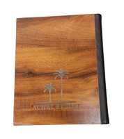 Porte-menu en bois de bouleau, nouveau design, logo gravé, finition polie, couleur personnalisée, format A4/A5, ISO