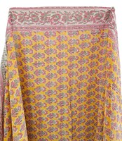 Sarong Pareo de plage en coton pur indien 100% imprimé à la main avec motifs floraux multicolores, unisexe, une pièce, 44 pouces x 72 pouces